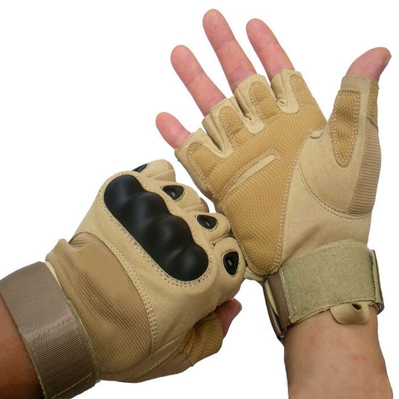 Generic LerBen® New Outdoor Half-finger Fingerless Anti-slip Airsoft Hunting Riding Cycling Gloves Sports Fingerless Gloves  - Image 1