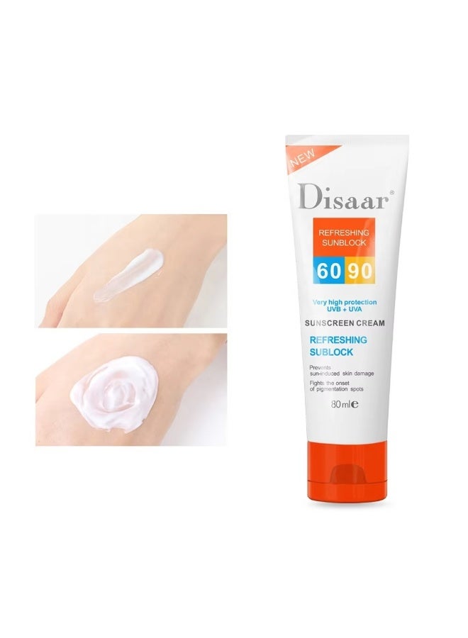 Disaar Refreshing Sunblock Very High Protection UVB + UVA 60-90 Sunscreen Cream 80 ml - Image 3