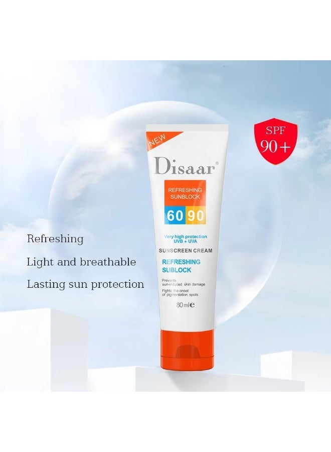 Disaar Refreshing Sunblock Very High Protection UVB + UVA 60-90 Sunscreen Cream 80 ml - Image 5
