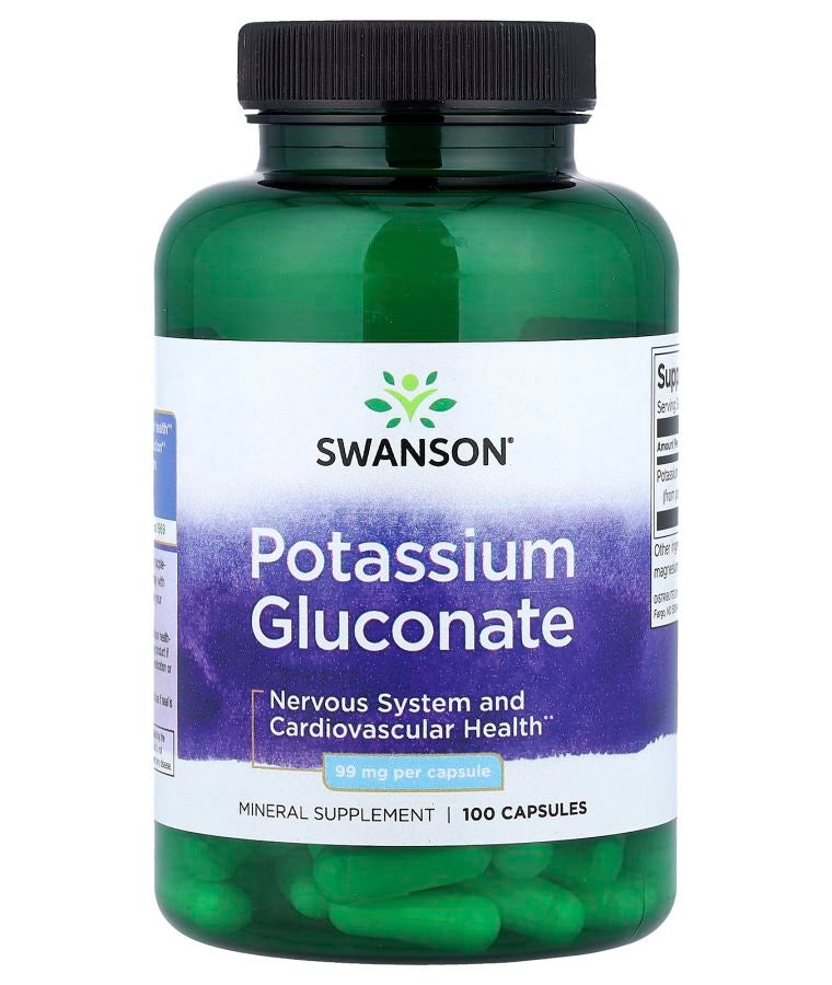 SWANSON Potassium Gluconate 99 mg 100 Capsules