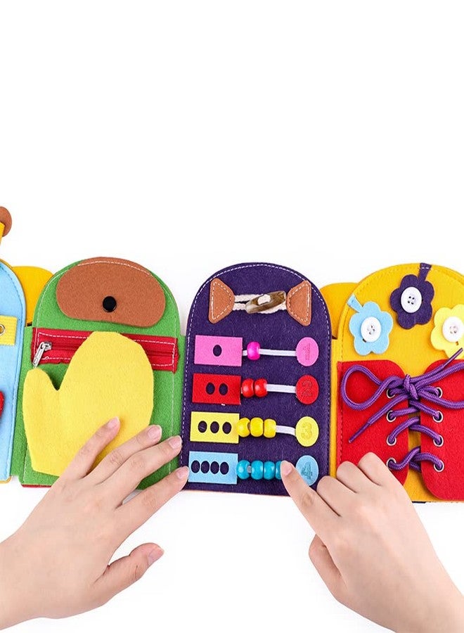 ONCARNIVAL Kids Book Toy For Baby|Giraffe 3D Fabric Busy Book For 3 Year Old Boys/Girls|Sensory Activity Fine Motor Skill Preschool Early Learning||Multicolor - Image 3