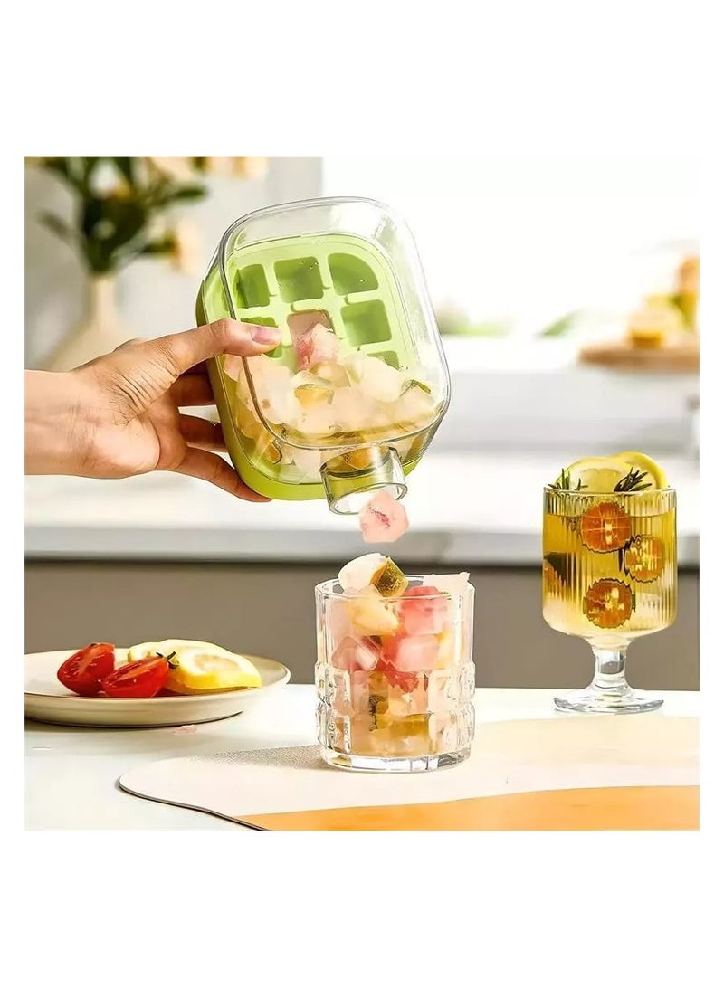 Chabeia 2-in-1 Ice Maker, 500ml Water Bottle with Straw,Ice Cube Tray & Water Bottle, Touch-Free ,Silicone Kettle,Ice Cube Mold - Image 2