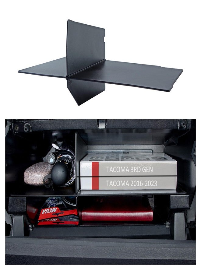 JKCOVER Compatible with Toyota Tacoma Glove Box Dividers Organizer 2016 2017 2018 2019 2020 2021 2022 2023 Accessories,Insert Box ABS Secondary Storage - Image 1