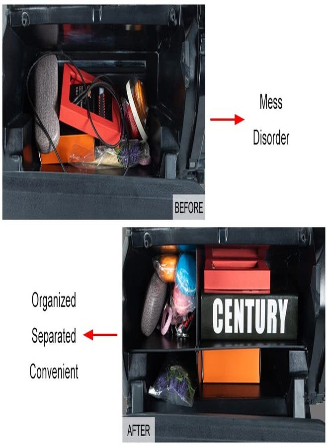 JKCOVER Compatible with Toyota Tacoma Glove Box Dividers Organizer 2016 2017 2018 2019 2020 2021 2022 2023 Accessories,Insert Box ABS Secondary Storage - Image 5