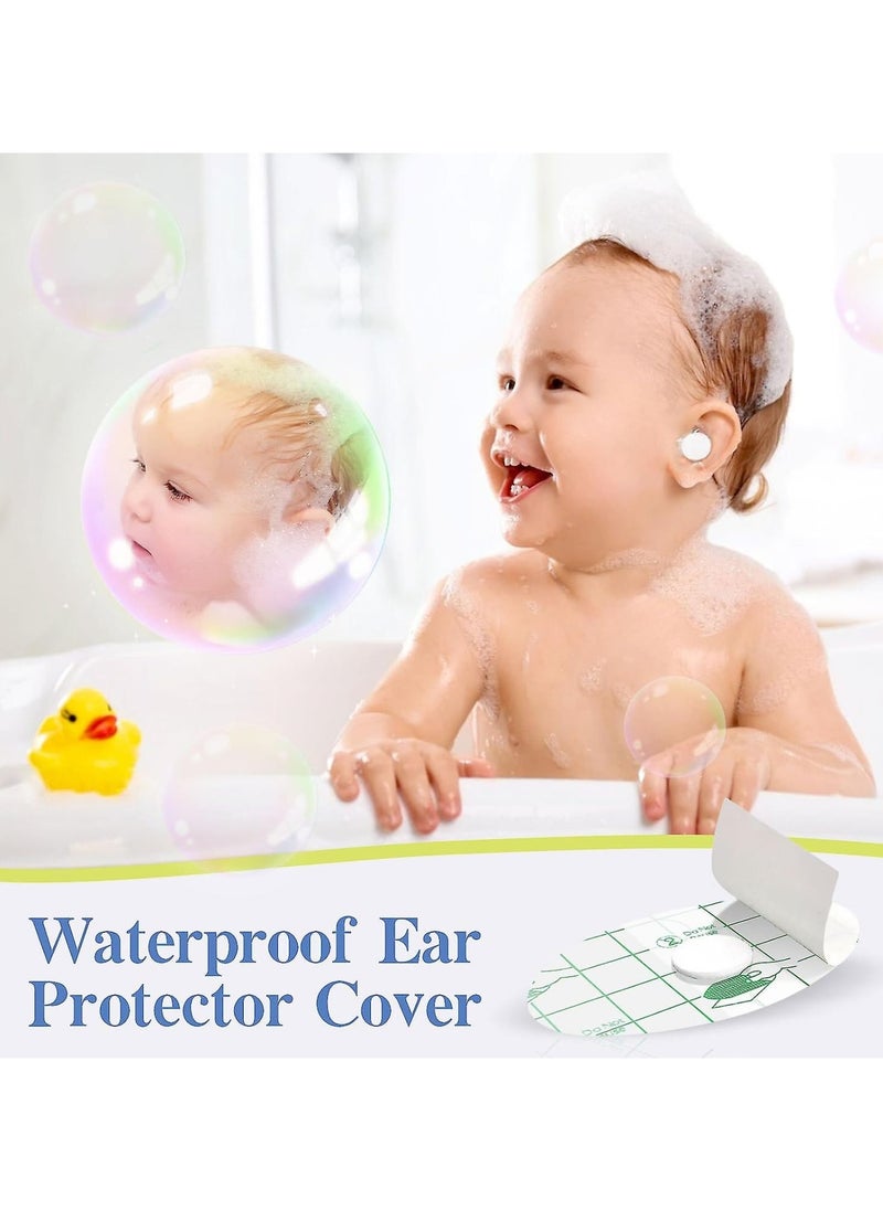 Waterproof Ear Protection Sticker, Baby Waterproof earplug, Ear Protectors Soft Disposable Breathable Ear Covers Patch for Shower and Swimming Protects Inner Ear - 60 Pcs, 4.5x7cm
