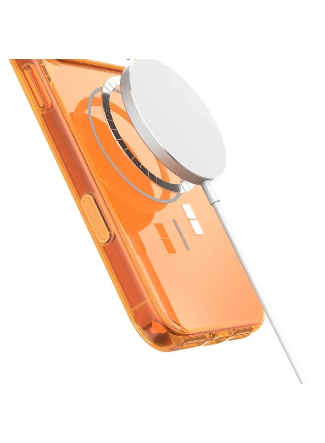 ليفيلو أوبولنت كريستال شيلد غطاء متوافق مع MagSafe لهاتف آيفون 17 برو – برتقالي شروق الشمس - Image 4