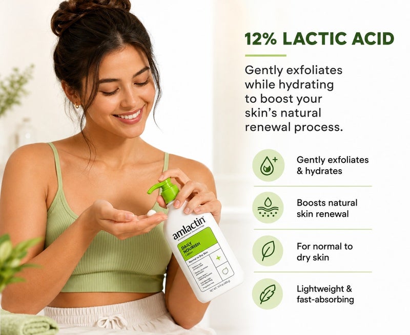 AmLactin Daily Moisturizing Body Lotion, 7.9 Ounce (Pack of 1) Bottle, Paraben Free - Image 3