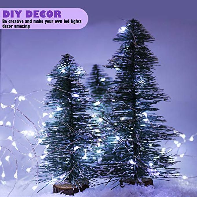 OakHaomie 6 Pack Fairy Lights Battery Operated Waterproof Fairy String Lights Firefly Lights LED Starry String Lights 7ft 20 LEDs Silvery Copper Wire for Wedding Party Bedroom Patio Christmas Decor Cool White - Image 3