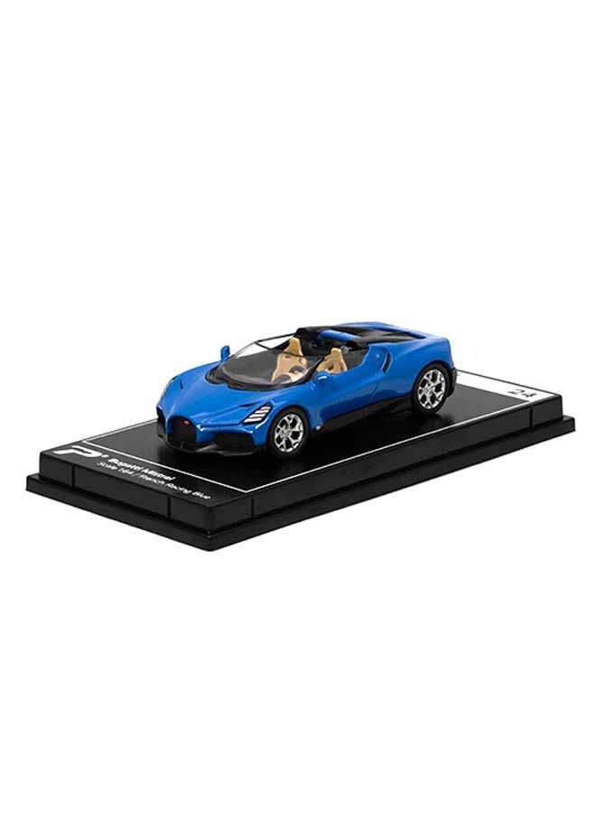 PosterCars - 1:64 Scale Bugatti Mistral (French Racing Blue) Hypercar League Collection - Image 1