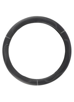 Epsilon Steering Wheel Cover- EPS1234 Size: L With Leather Touch for Improved Control and Grip Perfect for Protecting your Steering Wheel From Cracking and Peeling Black  - Image 2