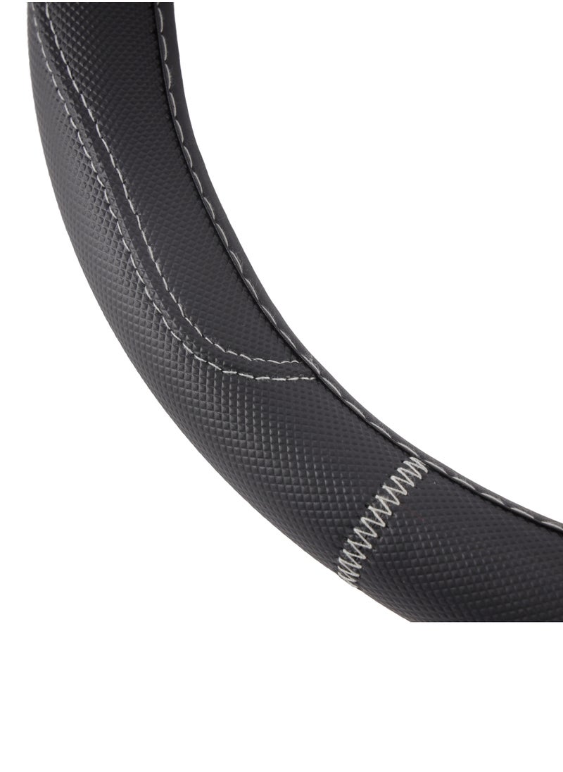 Epsilon - Steering Wheel Cover- EPS1234 Size: L With Leather Touch for Improved Control and Grip Perfect for Protecting your Steering Wheel From Cracking and Peeling Black - Image 1