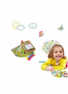 KASTWAVE Cozy Water Painting Books for Kids Graffiti Doodle Board Cognitive Letters/ Number Color Shape Cards Alphabet Word Games Early Education Toy for Toddlers Kids Baby (Letter)  - Image 4