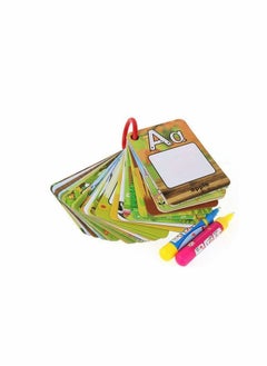 KASTWAVE Cozy Water Painting Books for Kids Graffiti Doodle Board Cognitive Letters/ Number Color Shape Cards Alphabet Word Games Early Education Toy for Toddlers Kids Baby (Letter)  - Image 1