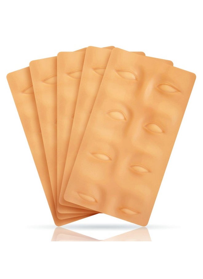 Stylia - Microblading Supplies 5 Piece Practice Skin For Eyebrows: Permanent Makeup Silicone Skin To Practice Brow Micro-Blading And Needling, Fake Skin Sheets For Professionals And Beginners - Image 1