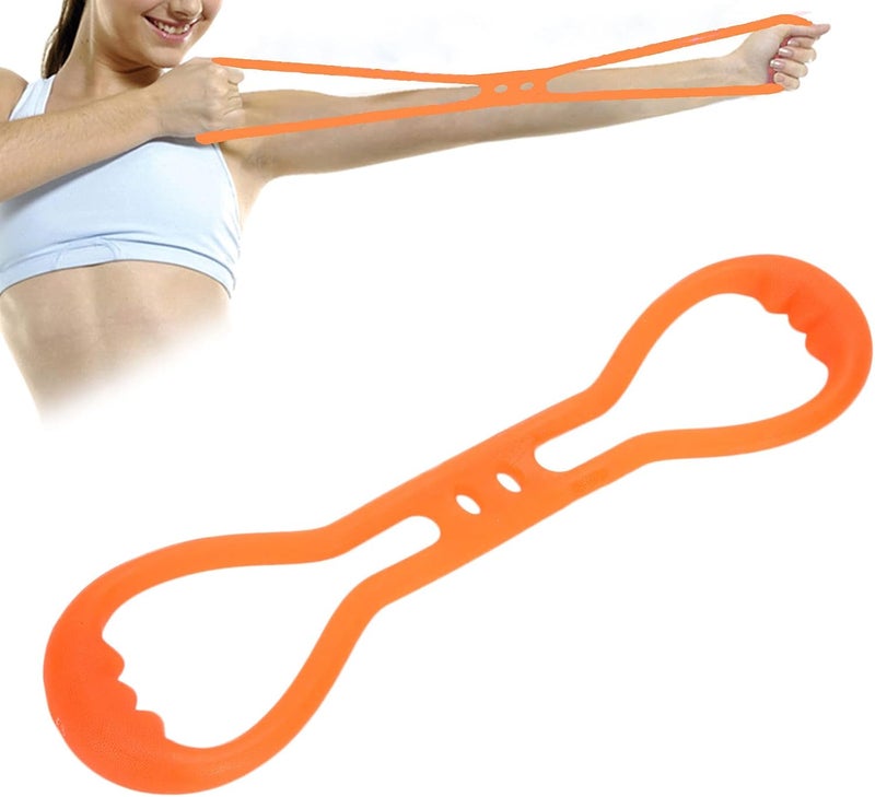 cheekyglo Yoga Type 8 Resistance Band, Elastic Bodybuilding Professional Workout Women Gym, Yoga, Lose Weight, Shaping, Home GymeOrange - Image 1