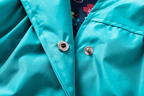 LZH Girl Baby Kid Waterproof Hooded Coat Jacket Outwear Suit Raincoat Hoodies with Pants Blue 5(For Age 4-5Y) - Image 4