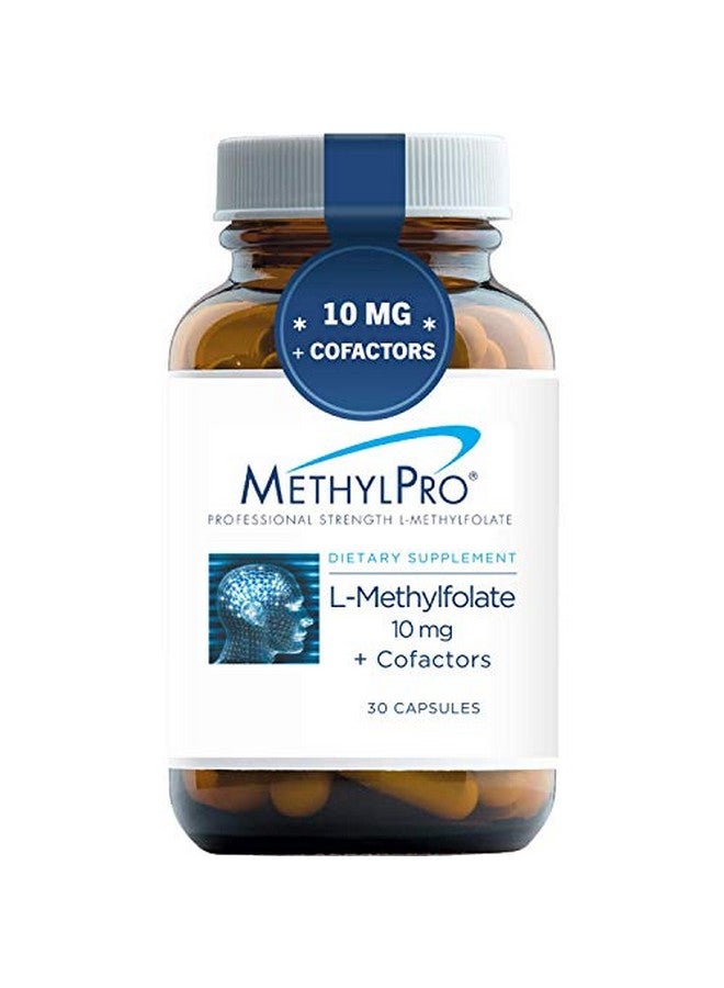 MethylPro 10Mg Lmethylfolate + Cofactors (30 Capsules) Professional Strength Methyl Folate (5Mthf) For Mood + Homocysteine Support With Vitamin B12 B6 + Magnesium Glutenfree - Image 1