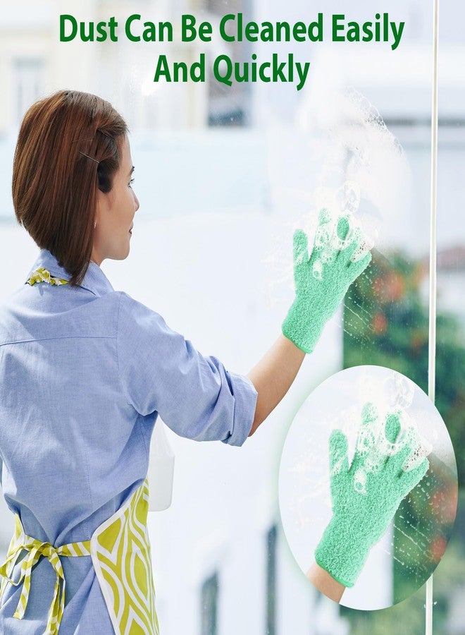 Ymapinc Plant Dusting Gloves, Microfiber Dusters for Cleaning, Green Kitchen Indoor Gloves Reusable Dusting Mitt for House Use Desk Window Blind Screen Car Wash - Image 5