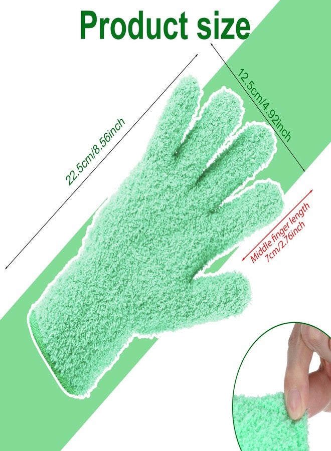 Ymapinc Plant Dusting Gloves, Microfiber Dusters for Cleaning, Green Kitchen Indoor Gloves Reusable Dusting Mitt for House Use Desk Window Blind Screen Car Wash - Image 2