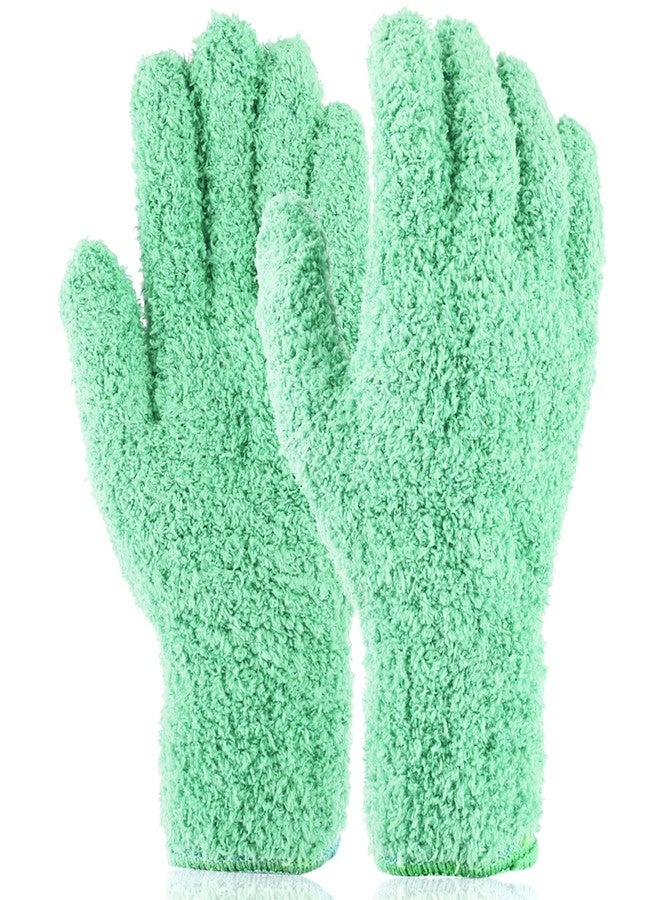 Ymapinc Plant Dusting Gloves, Microfiber Dusters for Cleaning, Green Kitchen Indoor Gloves Reusable Dusting Mitt for House Use Desk Window Blind Screen Car Wash - Image 1