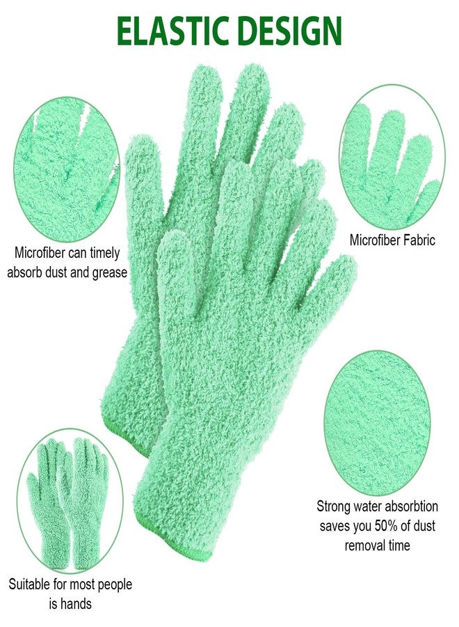 Ymapinc Plant Dusting Gloves, Microfiber Dusters for Cleaning, Green Kitchen Indoor Gloves Reusable Dusting Mitt for House Use Desk Window Blind Screen Car Wash - Image 3