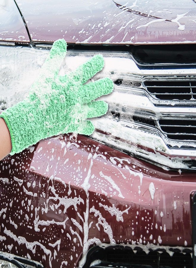 Ymapinc Plant Dusting Gloves, Microfiber Dusters for Cleaning, Green Kitchen Indoor Gloves Reusable Dusting Mitt for House Use Desk Window Blind Screen Car Wash - Image 4