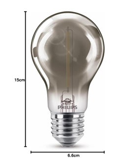فيليبس مصباح LED كلاسيكي A60 بلون دخاني [سن ايديسون E27] يعادل 2.3-11 واط ابيض دافئ 1800 كلفن غير قابل للتعتيم. من فيليبس  - Image 3