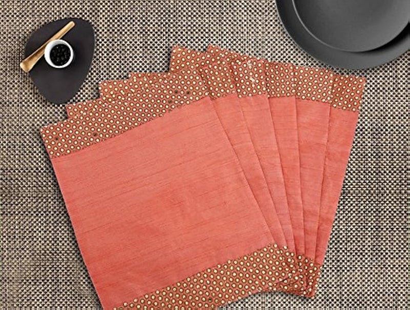 Dekor World Circular Squence Pink Place Mat-Set of 6 Pcs - Image 1
