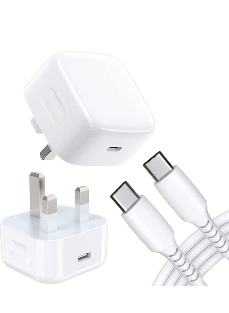 ELTRAZONE Charger For Oppo A54 /A74 /A94 /A53 /A76 /A96 /A36 /A11s /K9x /Reno4 /Find X3 Lite Plug, 20W USB C Charger Plug Type C Fast PD Adapter Mains UK Wall Charger With Fast Charging Cable - Image 1