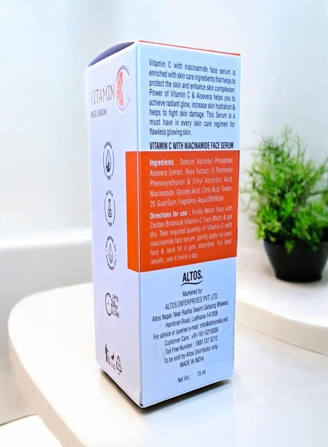 Zordan Vitamin C Face Serum with Niacinamide for Skin Booster & Glowing Skin, Unisex (15 ml) - Image 2