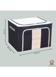 HOMESTRIVE HOMESTRIVE 66L Foldable Steel Framed Storage Organiser Wardrobe Organiser Clothes Organizer for Wardrobe Storage Pack of 1  - Image 2