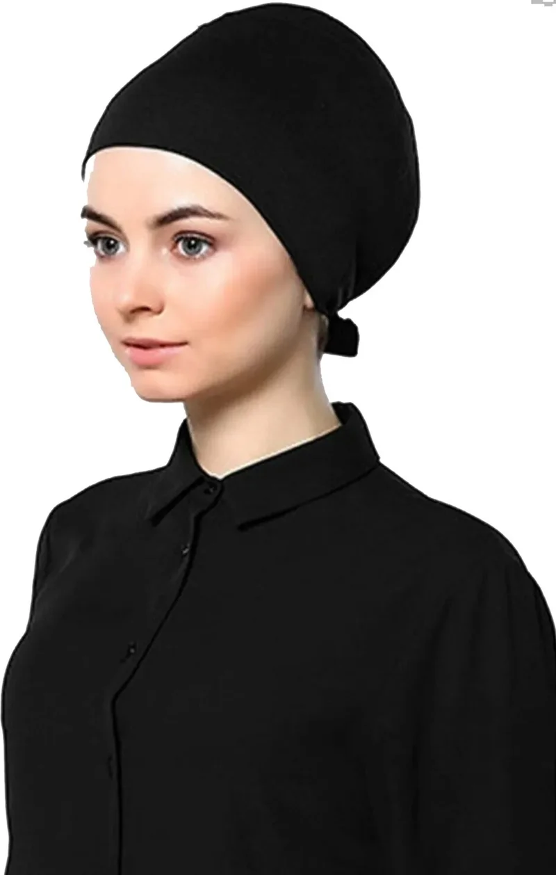 بيليفانتي كولكشن Women's Combed Cotton Tied Plain Bone Black White Set of 2