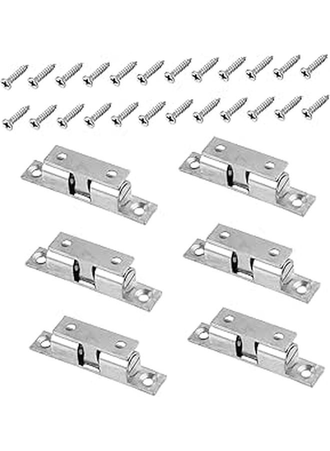 Solid Brass Door Latch Lock 70mm Ball Catch Tension Catch for Closet Cabinet Doors with Screws - Image 1