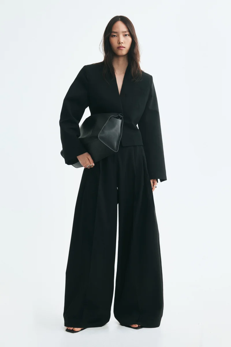 H&M  Cropped belt-detail blazer for Women | Best Price UAE