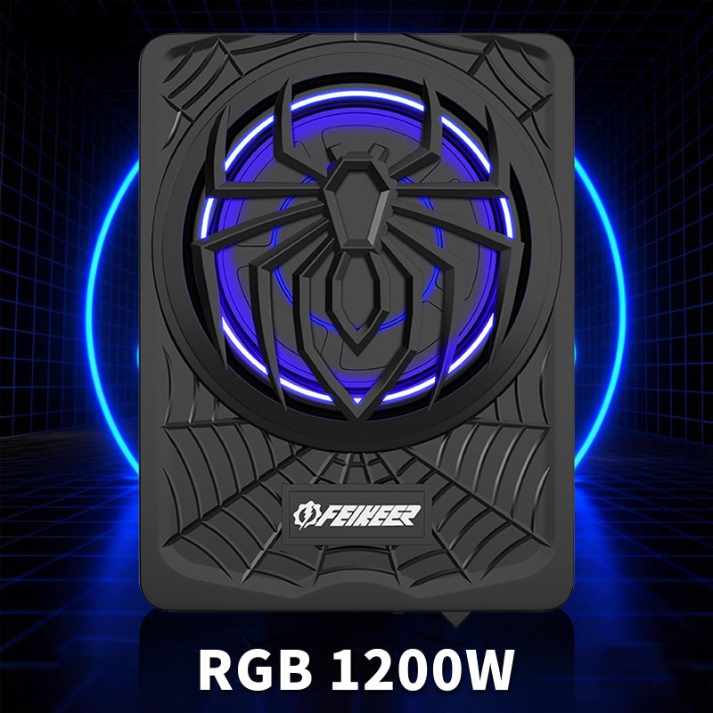 Feikeer NEW 10" 1200W Subwoofer,RGB Slim Underseat Car Subwoofer and Amp Package.Under Seat Subwoofers with Amp,Individual Control for Low Pass/Gain/Boost Bass.Deep Bass Perfect for Truck/SUV/Jeep/MPV - Image 2