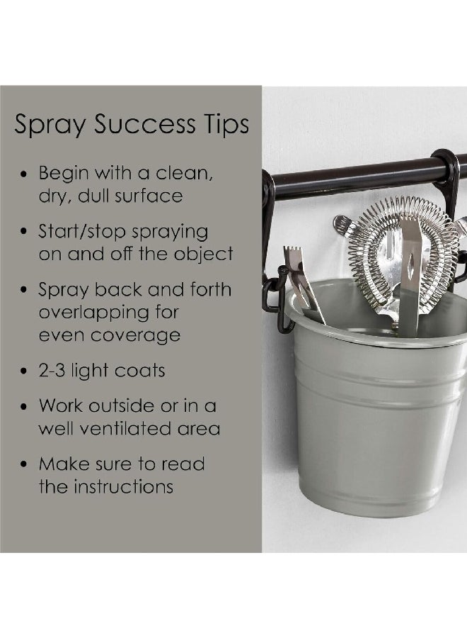 كرايلون فيوجن الكل في واحد رذاذ الطلاء والطبقة الأولية باللون الرمادي الدخاني اللامع 12 أوقية (340 جم)، K02723007 - Image 5