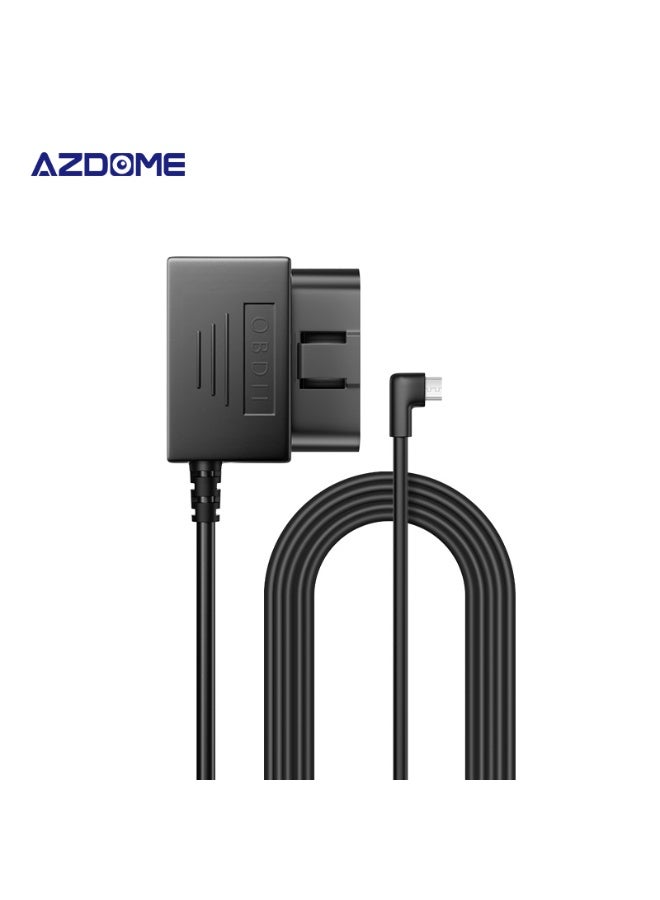 AZDOME OBD01 Type-C OBD Hardwire Kit for Dash Cams, 12V–24V to 5V/2.5A, Low-Voltage Cut-Off, 3.5m Cable, Plug-&-Play Parking Mode Power - Image 1