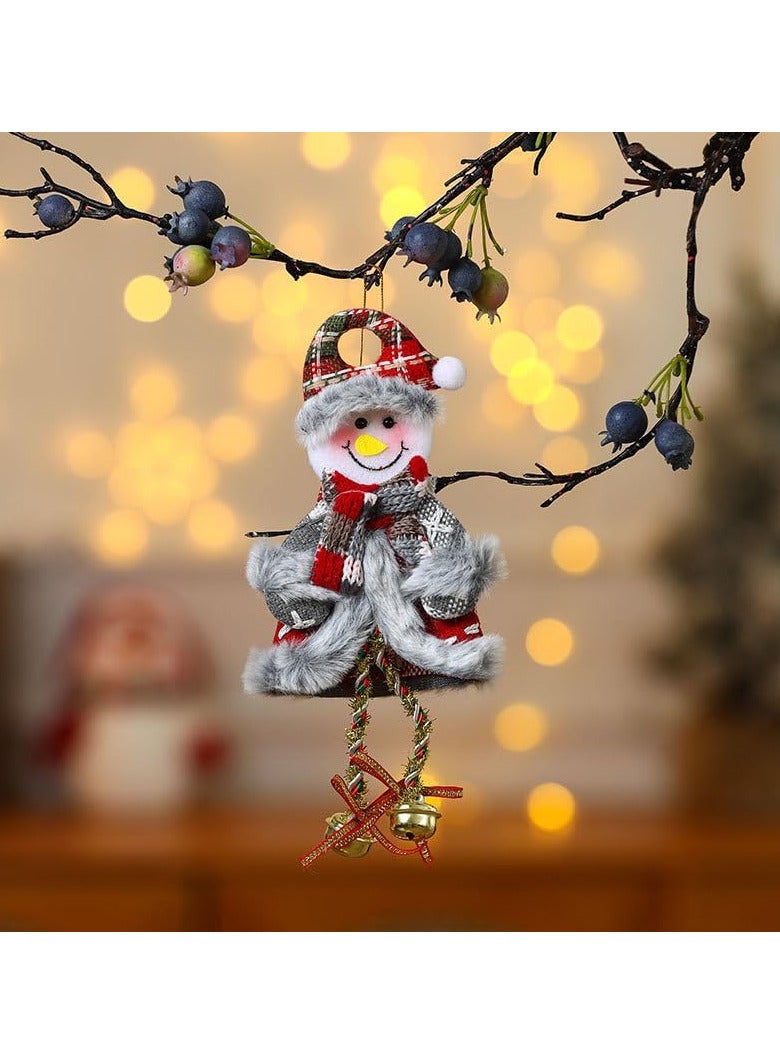 AUTOYSUR 4 Pack Plush Christmas Tree Ornaments Santa, Snowman, and Reindeer Designs Christmas Tree Decoration for Christmas Tree Hanging Party Ornaments - Image 4