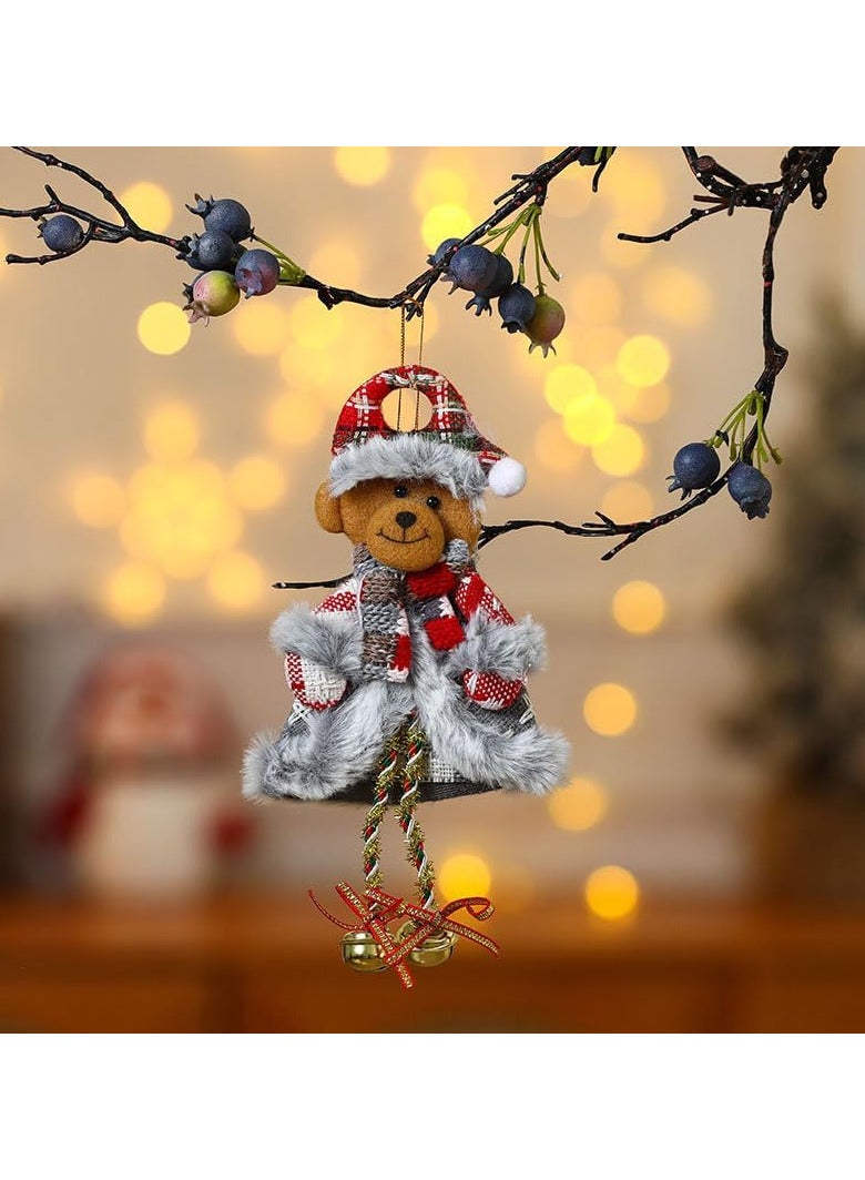 AUTOYSUR 4 Pack Plush Christmas Tree Ornaments Santa, Snowman, and Reindeer Designs Christmas Tree Decoration for Christmas Tree Hanging Party Ornaments - Image 5