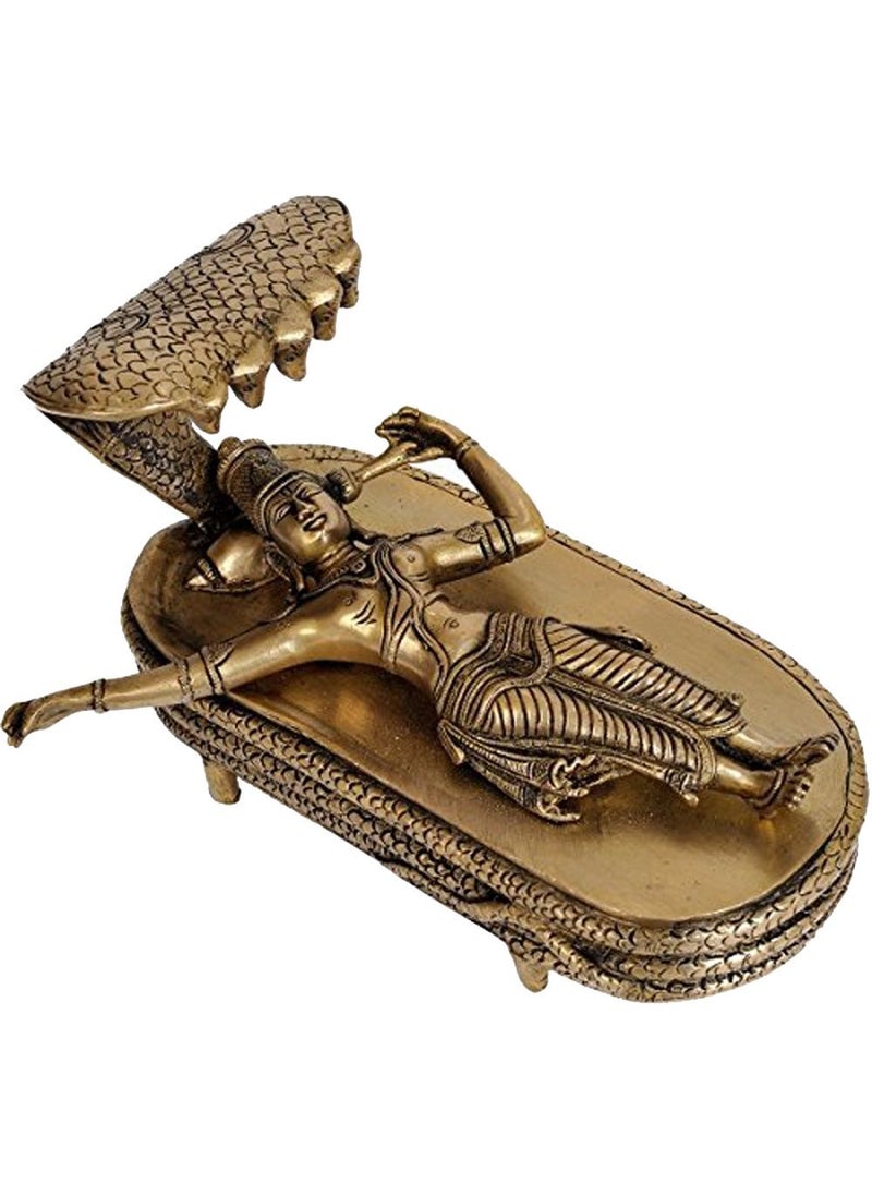 Idol Collections Dattatreya Bhagawan Vishnu in Yoga Nidra Brass Statue Height 95 I Home Decor 