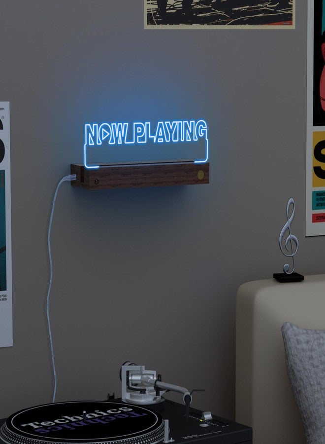 OkiyiD Light Up Now Playing Vinyl Record Stand Wall Mount, Record Holder Wall Display Decor, LED Wooden Base 16 Color Changing with Remote Control,Vinyl Album Storage Gifts for Music Lovers Room Decor - Image 4