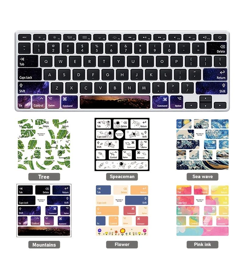 Partial Keyboard Sticker Mountains For MacBook Air - Image 1