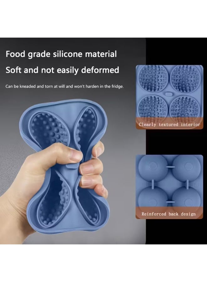 Goolsky Ice Mold, Large Spherical Silicone Round Ice Mold, Ice Cube Tray with Clear Funnel Lid, Makes 4 Disco Ball Ice Cubes, Ice Cube Tray Making Ice Round Ice Cubes for Whiskey Cocktails And Juices, Keep Drinks Cool with Bar Ice Cube Tray - Image 4