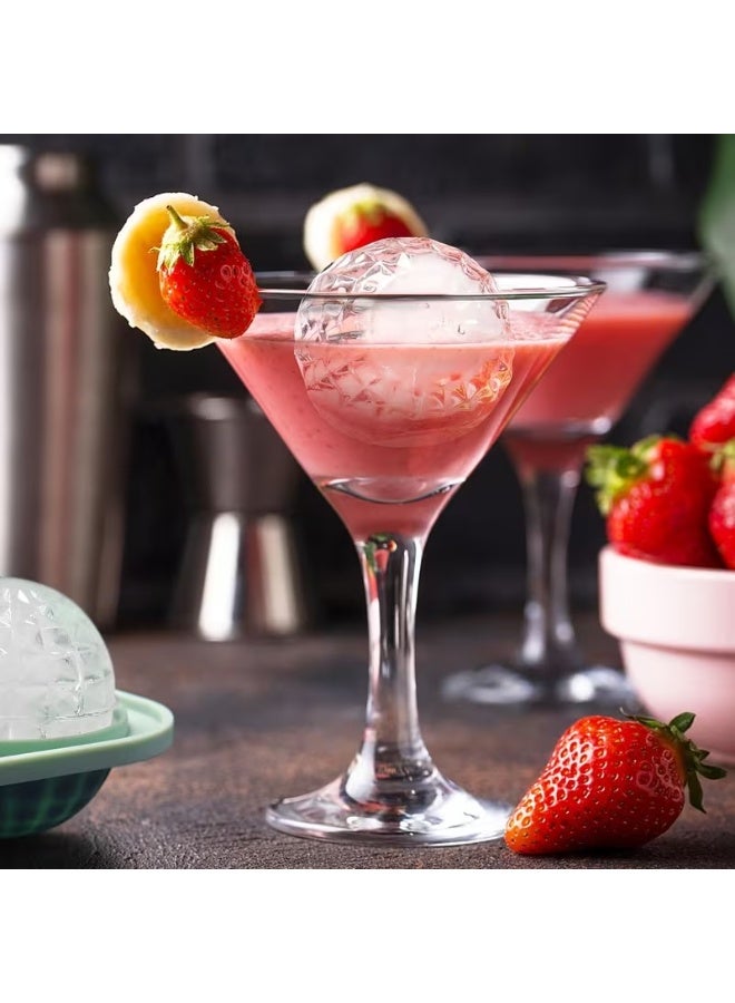 Goolsky Ice Mold, Large Spherical Silicone Round Ice Mold, Ice Cube Tray with Clear Funnel Lid, Makes 4 Disco Ball Ice Cubes, Ice Cube Tray Making Ice Round Ice Cubes for Whiskey Cocktails And Juices, Keep Drinks Cool with Bar Ice Cube Tray - Image 5