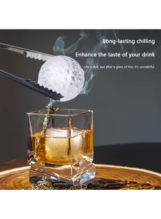 Goolsky Ice Mold, Large Spherical Silicone Round Ice Mold, Ice Cube Tray with Clear Funnel Lid, Makes 4 Disco Ball Ice Cubes, Ice Cube Tray Making Ice Round Ice Cubes for Whiskey Cocktails And Juices, Keep Drinks Cool with Bar Ice Cube Tray - Image 3