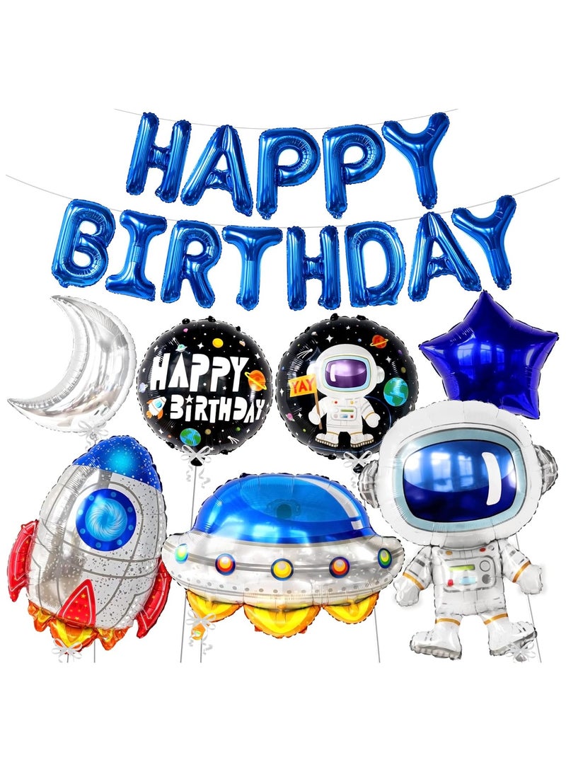 KATCHON Happy Birthday Space Balloons Pack of 22 | Galaxy Balloons for Space Themed Party Supplies - Image 1