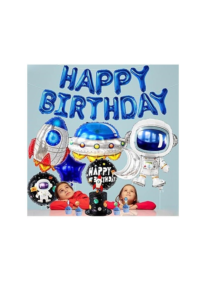KATCHON Happy Birthday Space Balloons Pack of 22 | Galaxy Balloons for Space Themed Party Supplies - Image 4