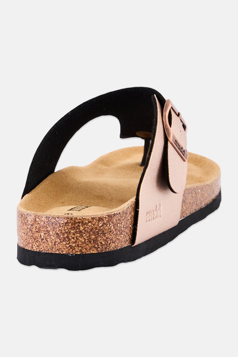 Mudd صنادل نسائية من الفلين، وردي معدني - Image 3