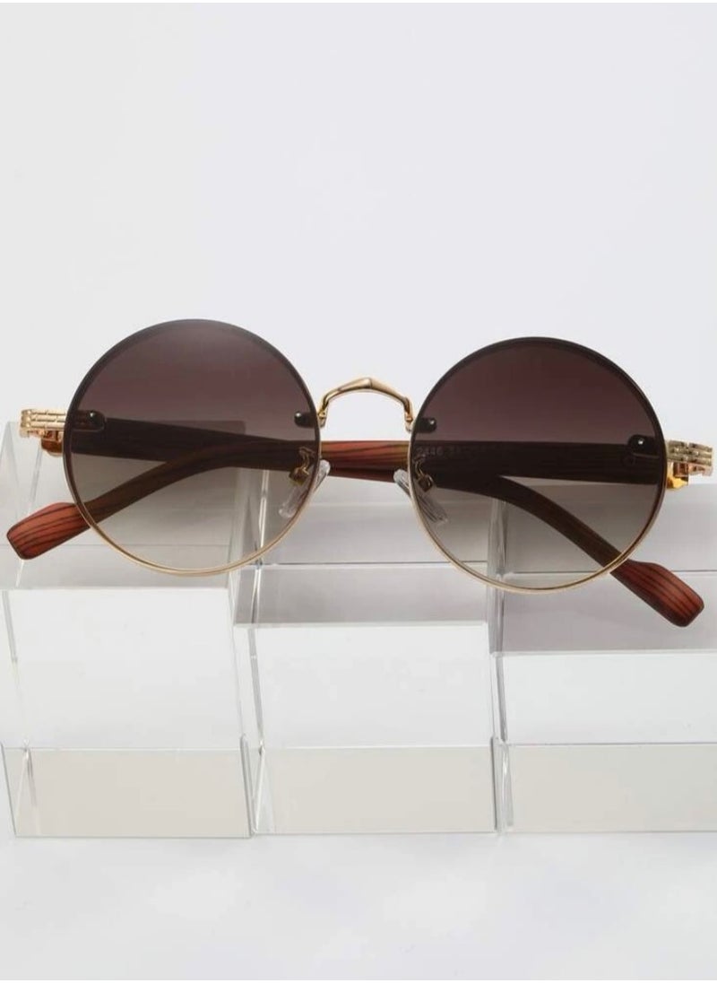 JewelryLand - Elegant And Modern Men’s Sunglasses With A Gold Frame And Ombre lenses - Image 1