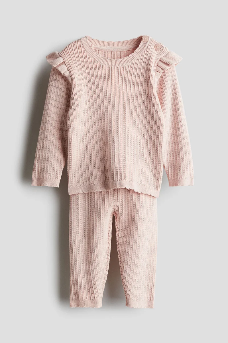 اتش اند ام 2-Piece Pointelle-Knit Set